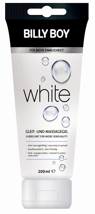 White Gleit- und Massagegel (200ml)
