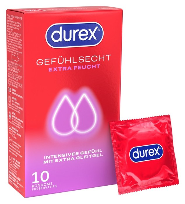 Durex Gefühlsecht Extra Feucht (10 Kondome)